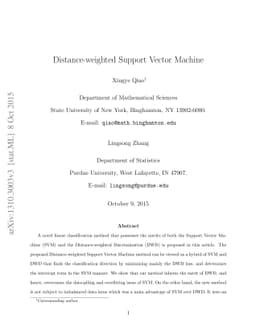 Distance-weighted Support Vector Machine