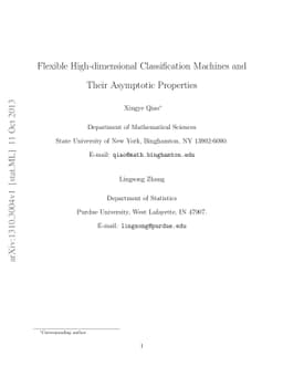 Flexible High-dimensional Classification Machines and Their Asymptotic
  Properties