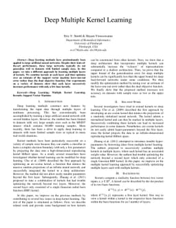 Deep Multiple Kernel Learning