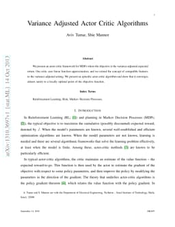 Variance Adjusted Actor Critic Algorithms