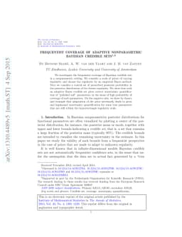 Frequentist coverage of adaptive nonparametric Bayesian credible sets