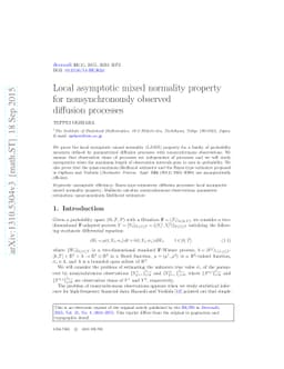 Local asymptotic mixed normality property for nonsynchronously observed
  diffusion processes
