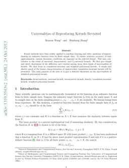 Universalities of Reproducing Kernels Revisited