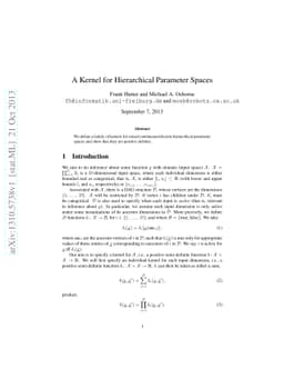 A Kernel for Hierarchical Parameter Spaces