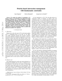 Priority-based intersection management with kinodynamic constraints