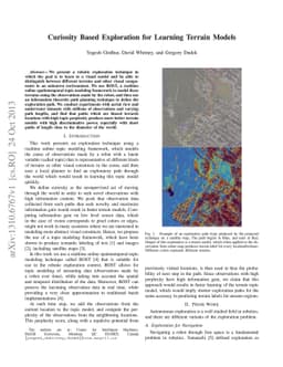 Curiosity Based Exploration for Learning Terrain Models