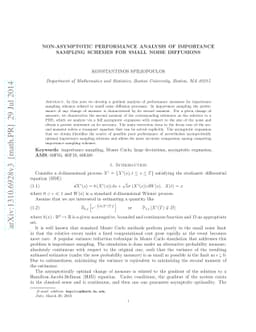Non-asymptotic performance analysis of importance sampling schemes for
  small noise diffusions
