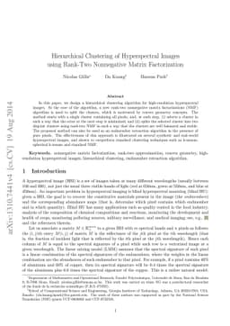 Hierarchical Clustering of Hyperspectral Images using Rank-Two
  Nonnegative Matrix Factorization