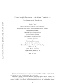 Finite Sample Bernstein -- von Mises Theorem for Semiparametric Problems
