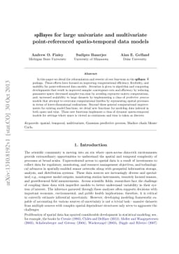 spBayes for large univariate and multivariate point-referenced
  spatio-temporal data models