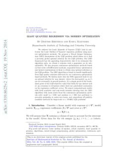 Least quantile regression via modern optimization