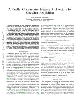 A Parallel Compressive Imaging Architecture for One-Shot Acquisition