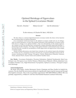 Optimal Shrinkage of Eigenvalues in the Spiked Covariance Model