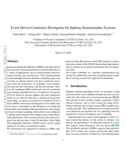Event-Driven Contrastive Divergence for Spiking Neuromorphic Systems