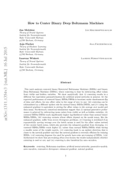 How to Center Binary Deep Boltzmann Machines