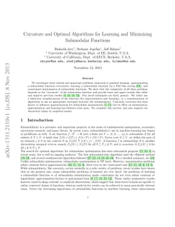 Curvature and Optimal Algorithms for Learning and Minimizing Submodular
  Functions