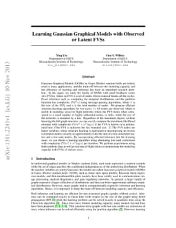 Learning Gaussian Graphical Models with Observed or Latent FVSs