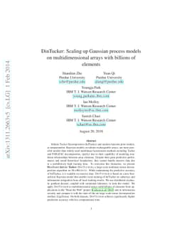 DinTucker: Scaling up Gaussian process models on multidimensional arrays
  with billions of elements
