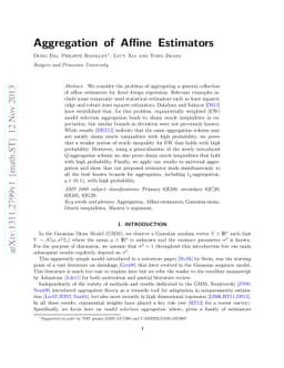Aggregation of Affine Estimators