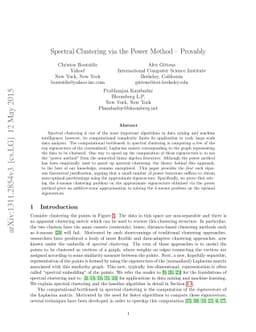 Spectral Clustering via the Power Method -- Provably