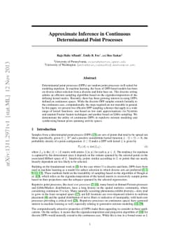 Approximate Inference in Continuous Determinantal Point Processes