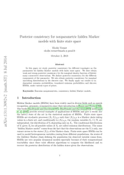 Posterior consistency for nonparametric hidden Markov models with finite
  state space