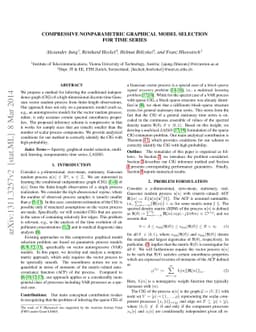 Compressive Nonparametric Graphical Model Selection For Time Series