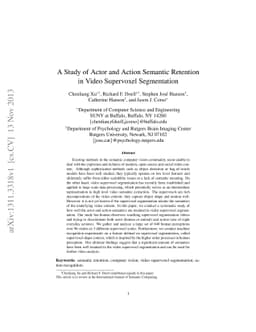 A Study of Actor and Action Semantic Retention in Video Supervoxel
  Segmentation