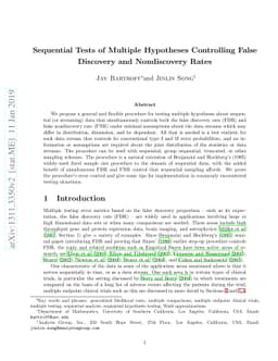Sequential Tests of Multiple Hypotheses Controlling False Discovery and
  Nondiscovery Rates