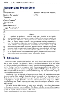 Recognizing Image Style