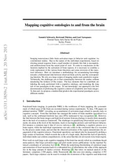 Mapping cognitive ontologies to and from the brain