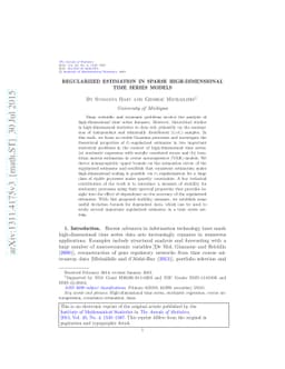 Regularized estimation in sparse high-dimensional time series models