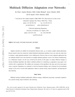 Multitask Diffusion Adaptation over Networks