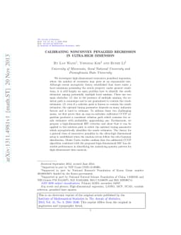 Calibrating nonconvex penalized regression in ultra-high dimension