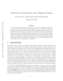 Detection of Correlations with Adaptive Sensing
