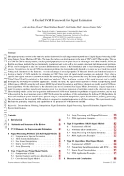 A Unified SVM Framework for Signal Estimation