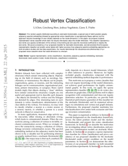 Robust Vertex Classification