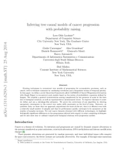 Inferring tree causal models of cancer progression with probability
  raising