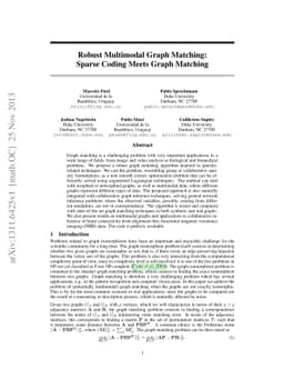 Robust Multimodal Graph Matching: Sparse Coding Meets Graph Matching