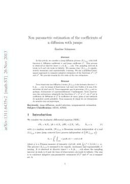 Non parametric estimation of the diffusion coefficents of a diffusion
  with jumps