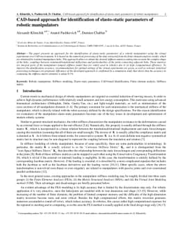 CAD-based approach for identification of elasto-static parameters of
  robotic manipulators