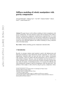 Stiffness modeling of robotic manipulator with gravity compensator