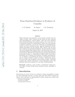 From Statistical Evidence to Evidence of Causality