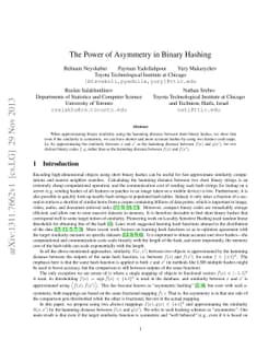 The Power of Asymmetry in Binary Hashing