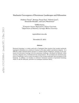 Stochastic Convergence of Persistence Landscapes and Silhouettes