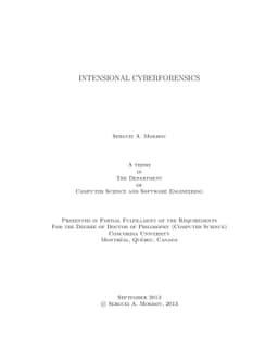 Intensional Cyberforensics