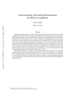 Understanding Alternating Minimization for Matrix Completion