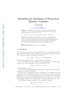 Bounding the Maximum of Dependent Random Variables