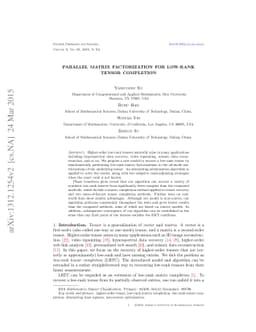 Parallel matrix factorization for low-rank tensor completion