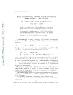 High-dimensional change-point detection with sparse alternatives